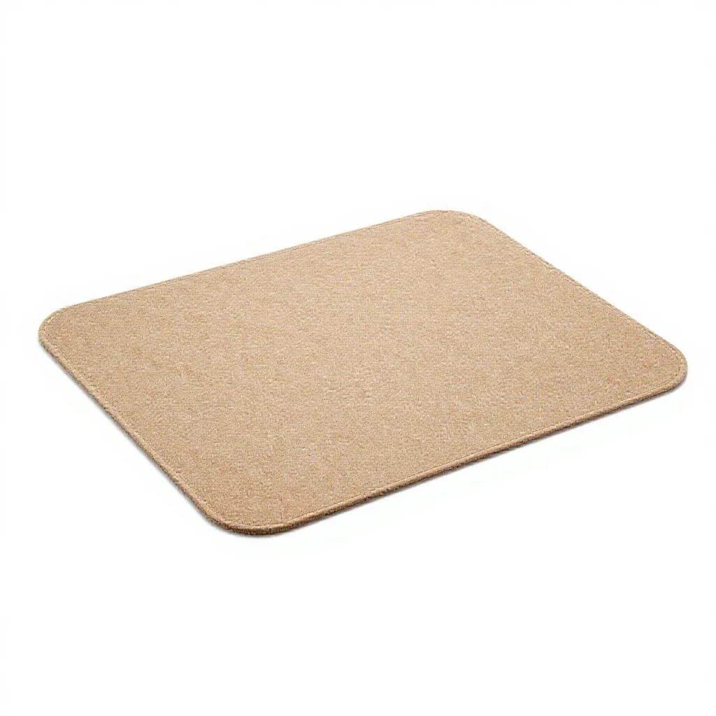 Felt desk mat isolated on a white background