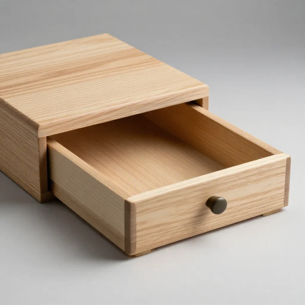 Jewellery box with a lift-out tray isolated on a white background