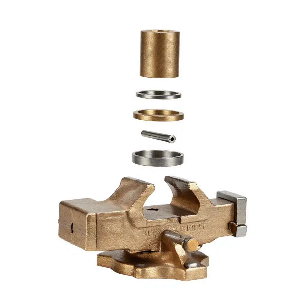 Benchtop vise isolated on a white background