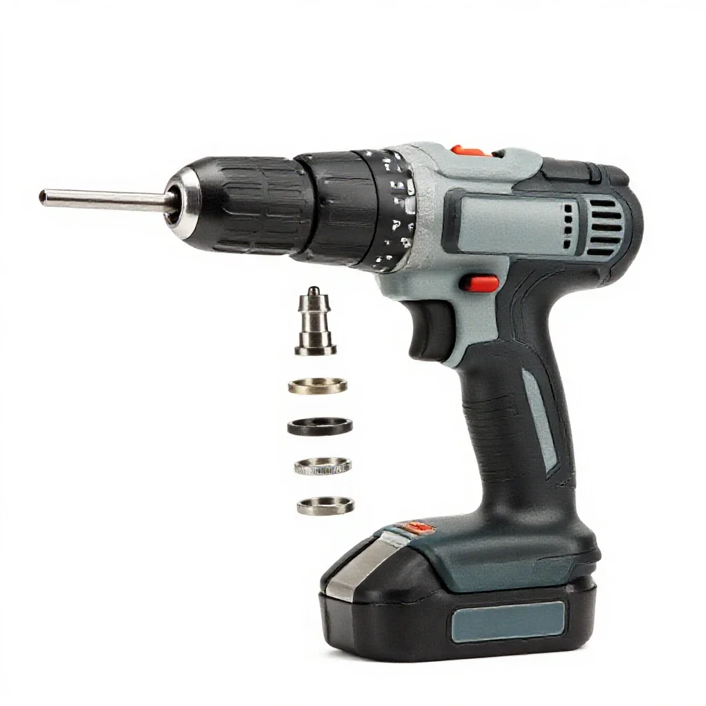 Cordless power drill isolated on a white background