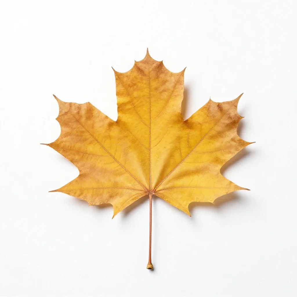 Beech in autumn isolated on a white background