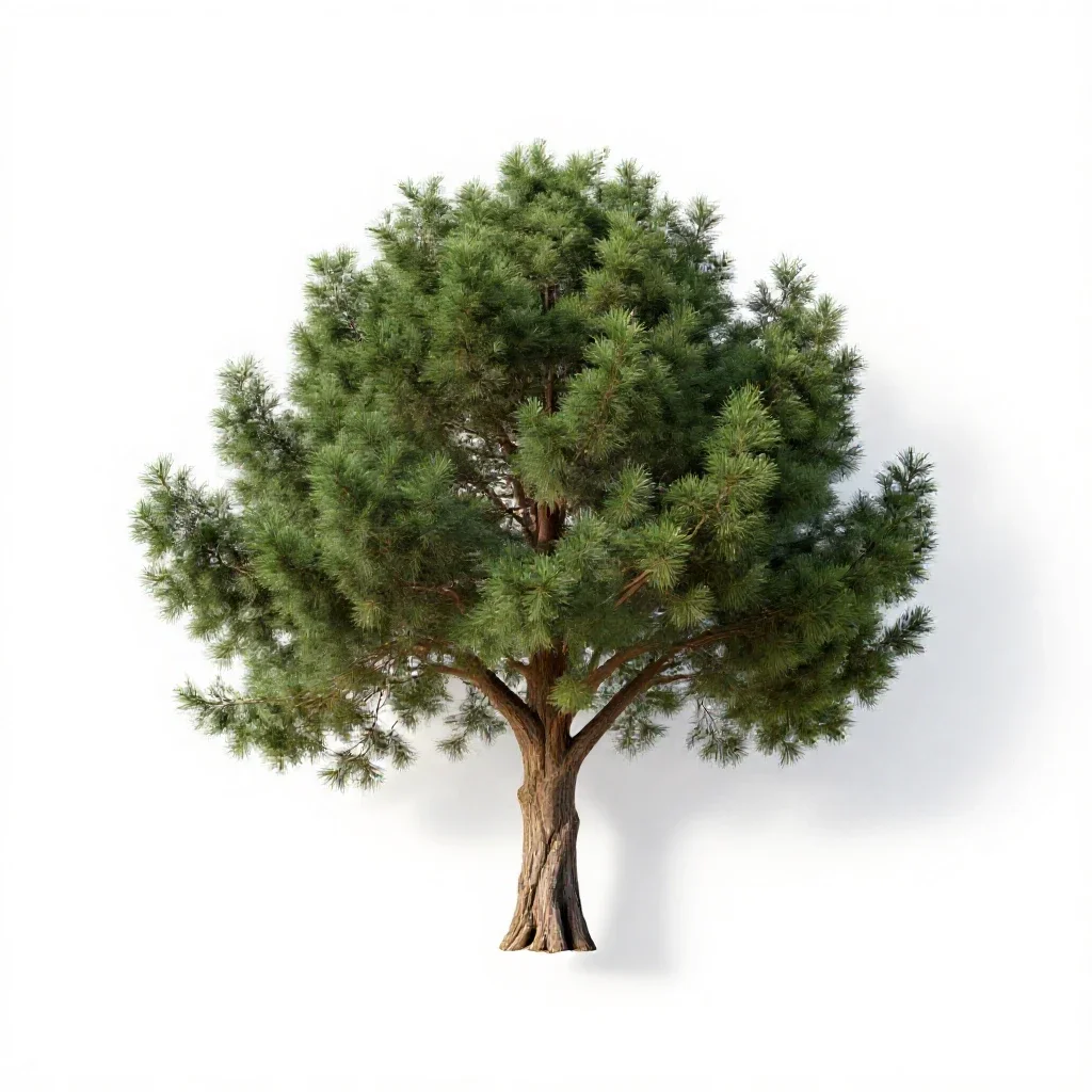 Cedar of Lebanon isolated on a white background