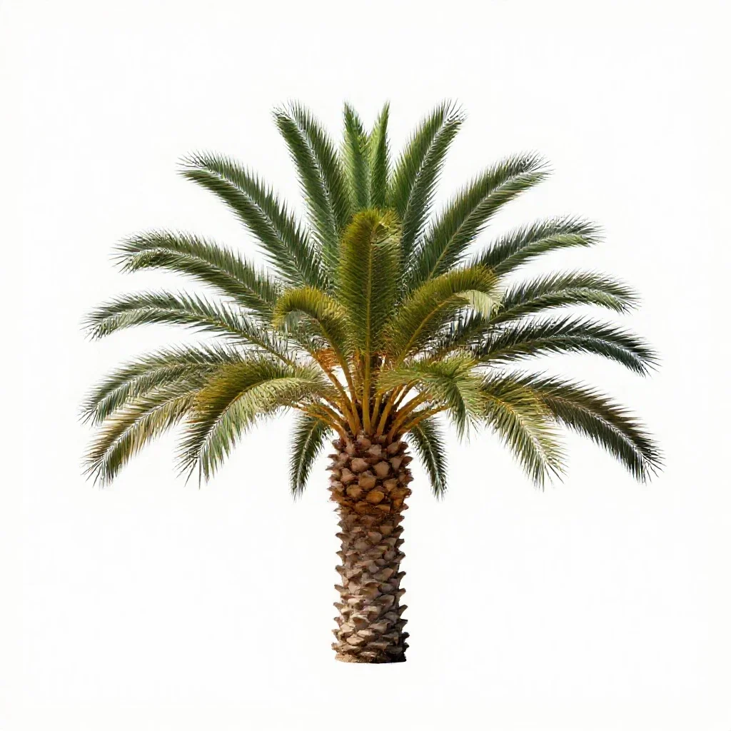 Date palm isolated on a white background