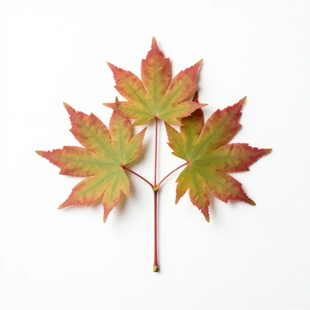 Japanese maple isolated on a white background