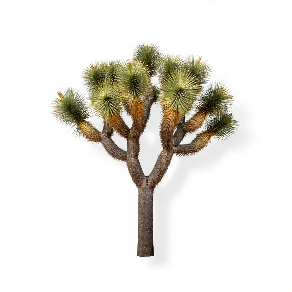 Joshua tree isolated on a white background