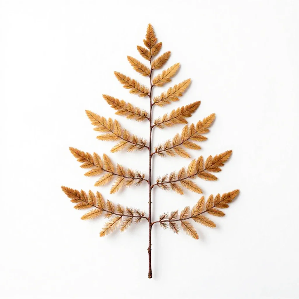 Larch in autumn isolated on a white background