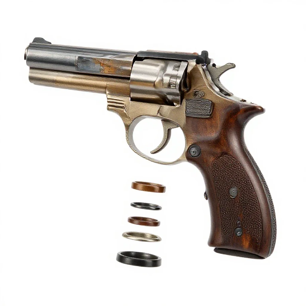Duelling pistol case isolated on a white background