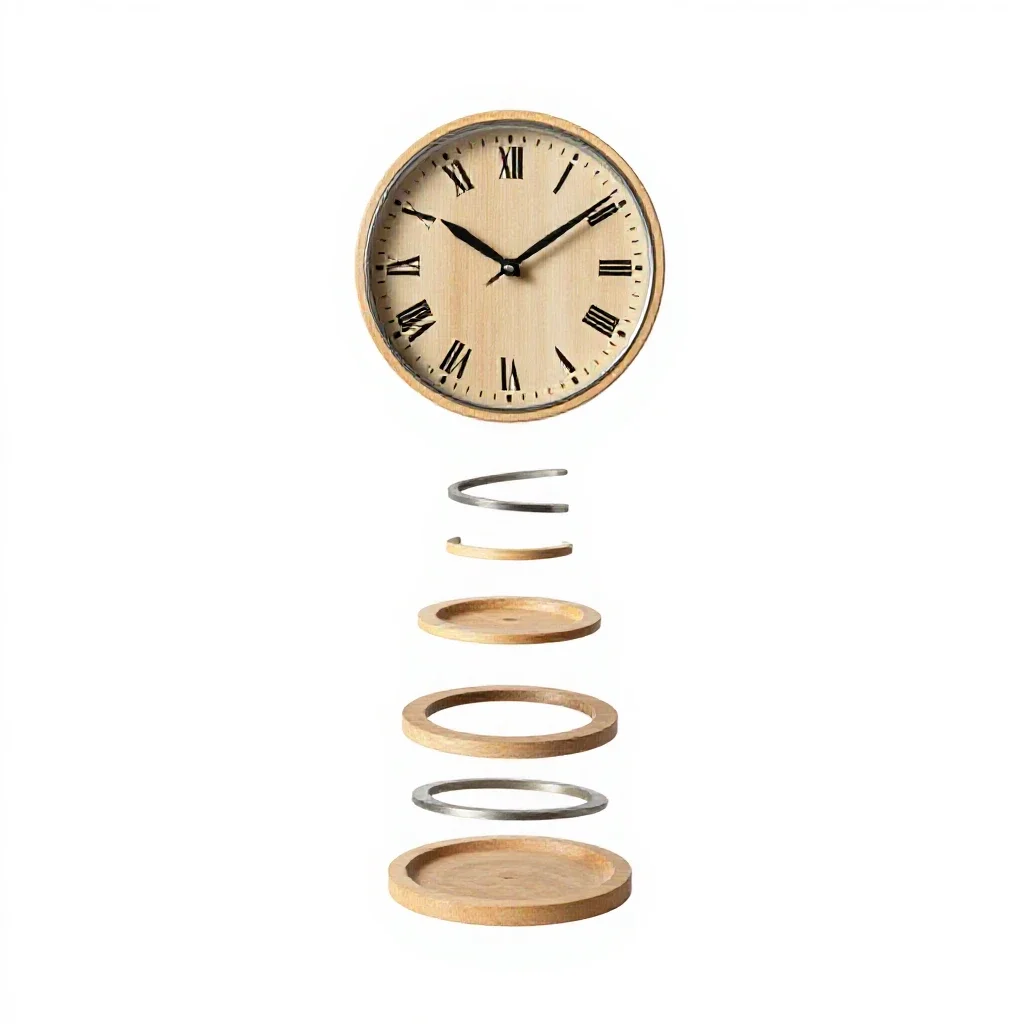 Longcase clock face isolated on a white background