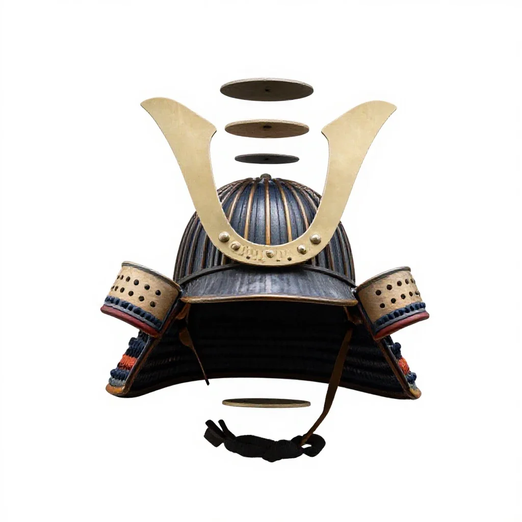 Samurai helmet isolated on a white background