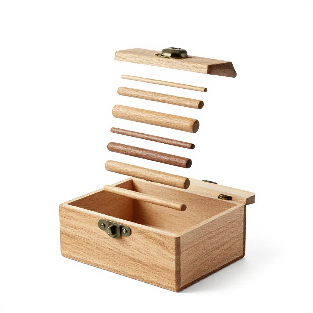Travelling writing box isolated on a white background