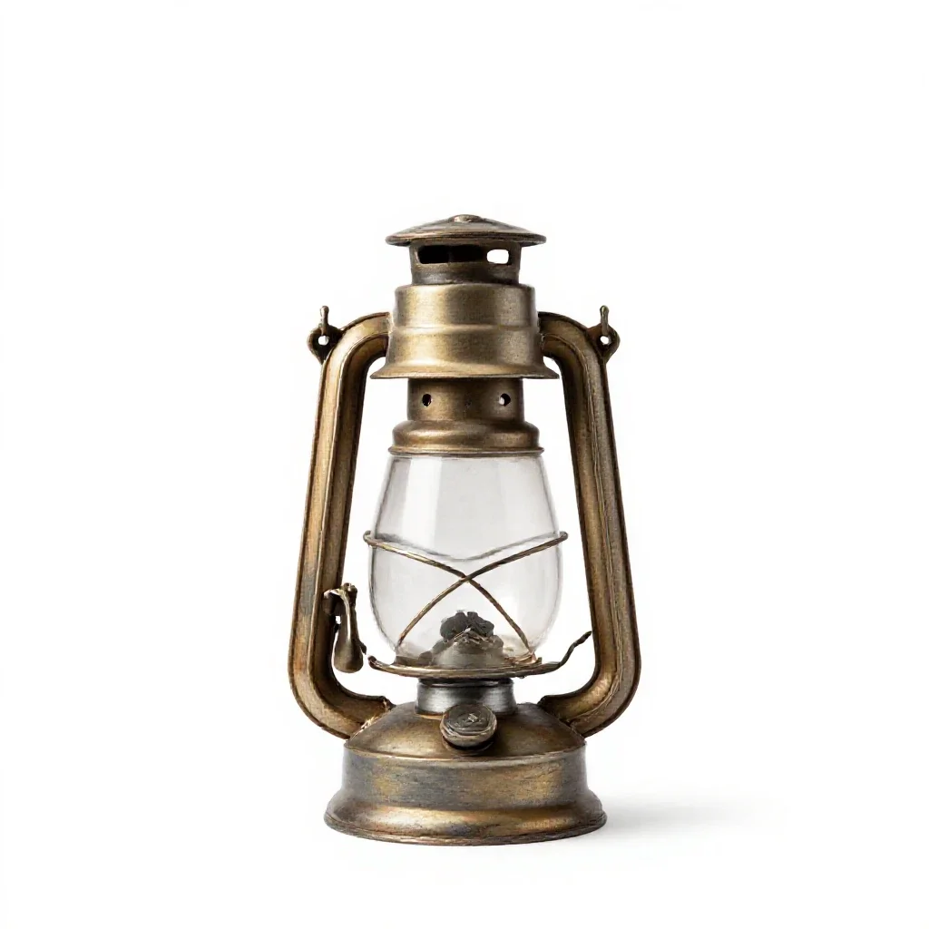Oil lamp isolated on a white background