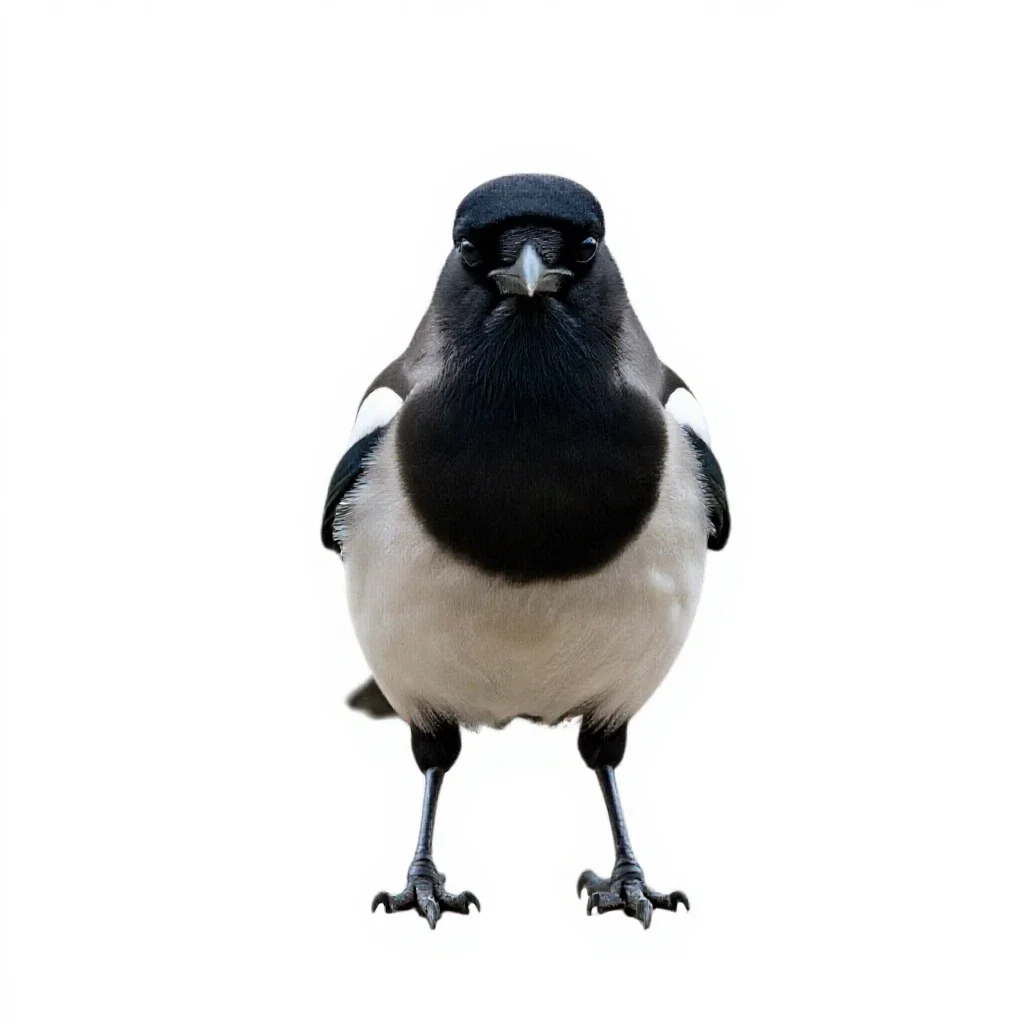 Magpie isolated on a white background