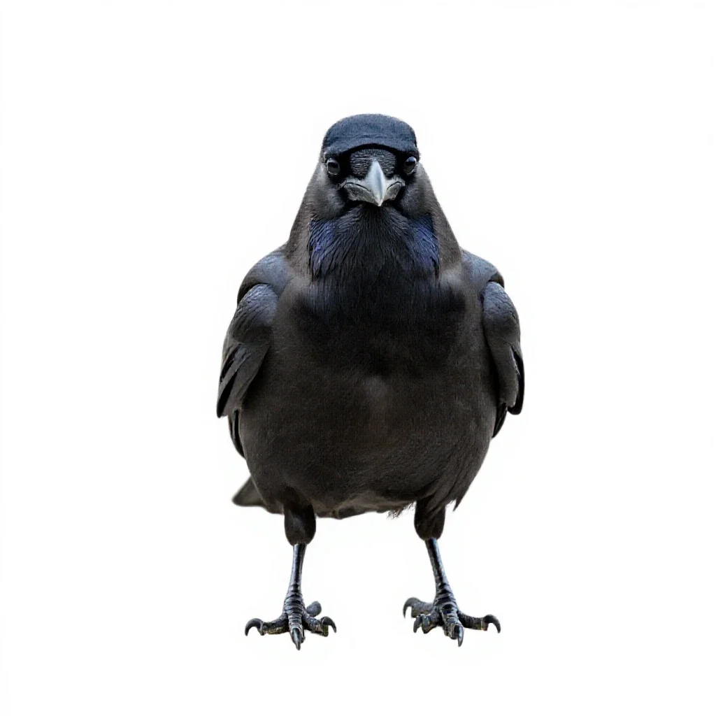 Raven isolated on a white background