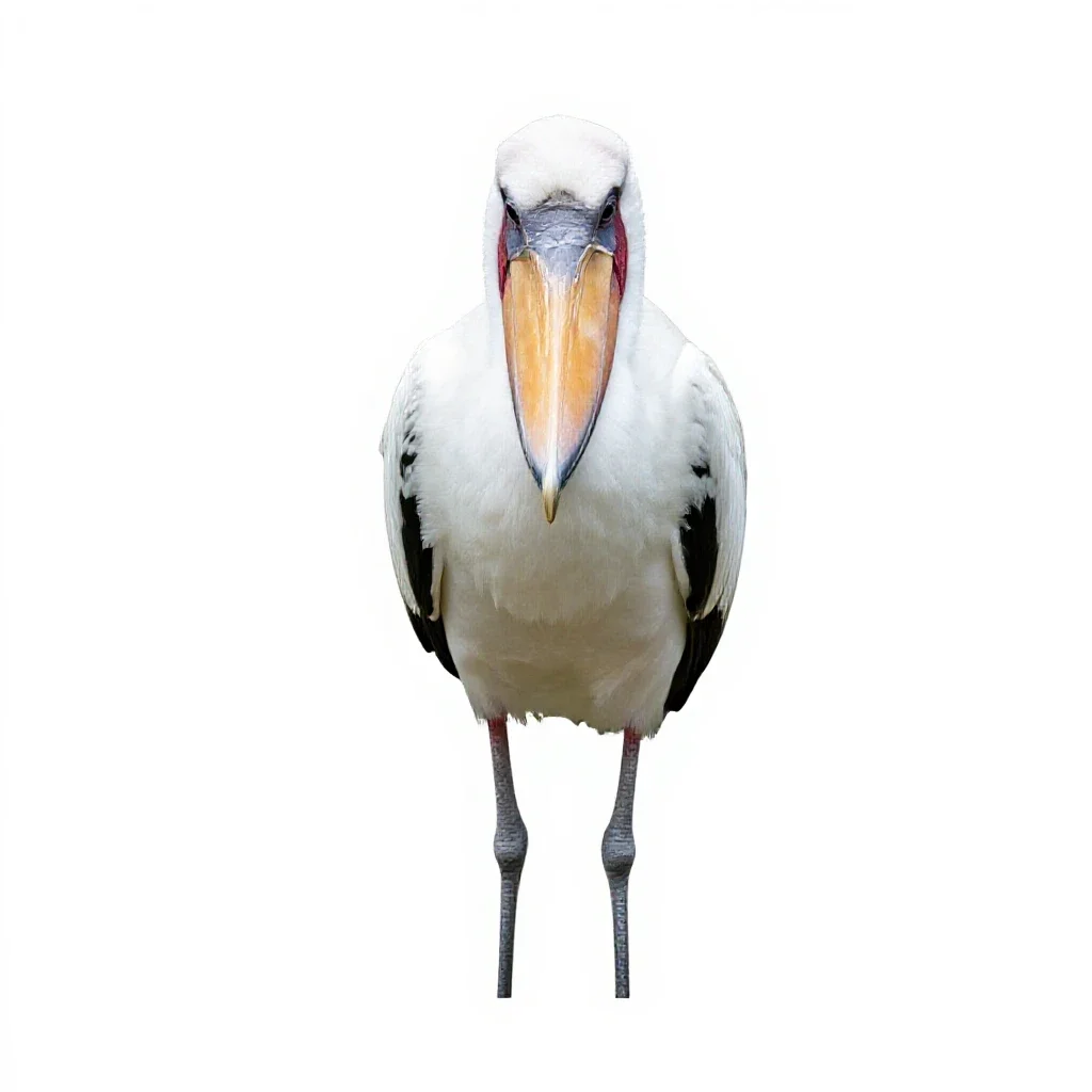 Shoebill stork isolated on a white background