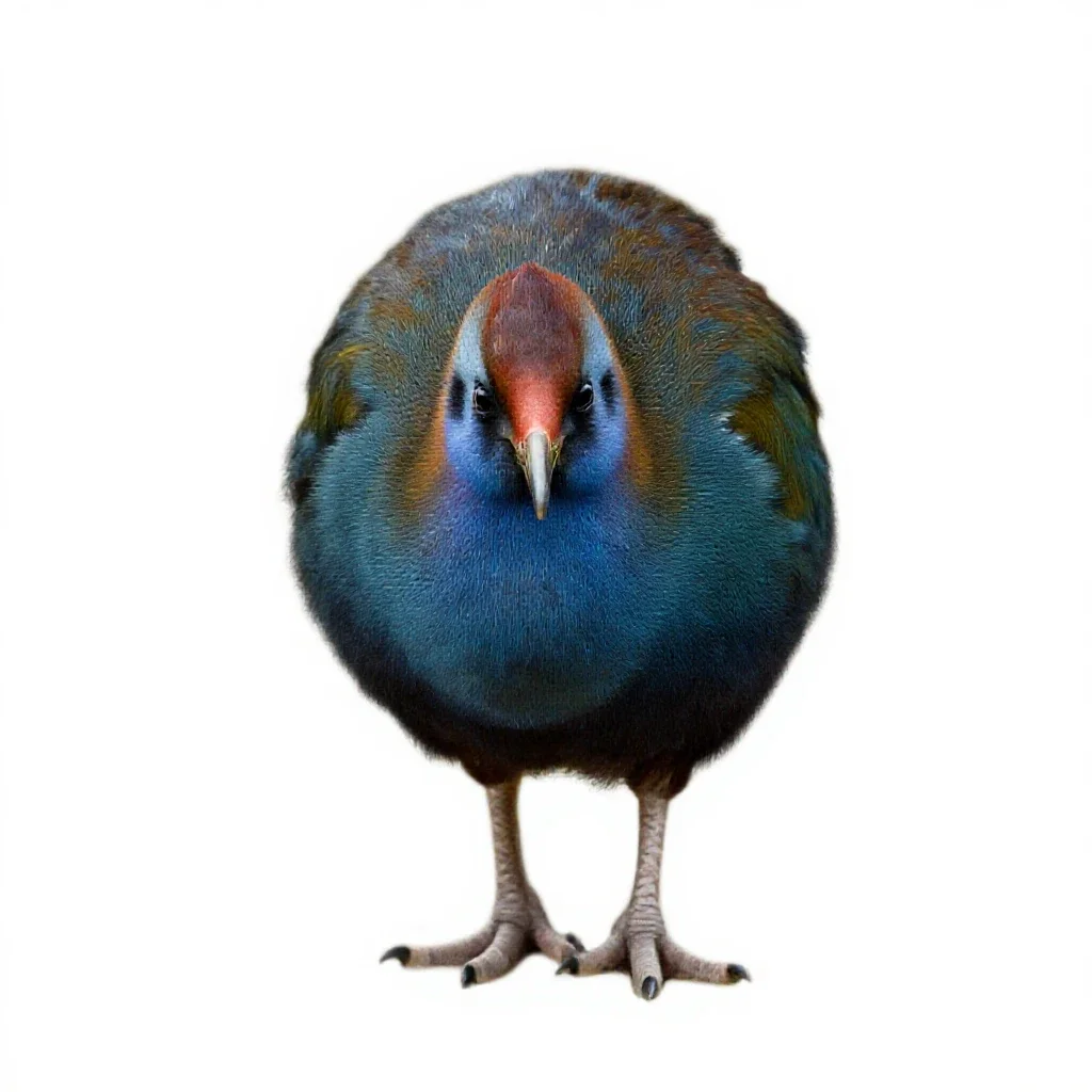 Takahe isolated on a white background