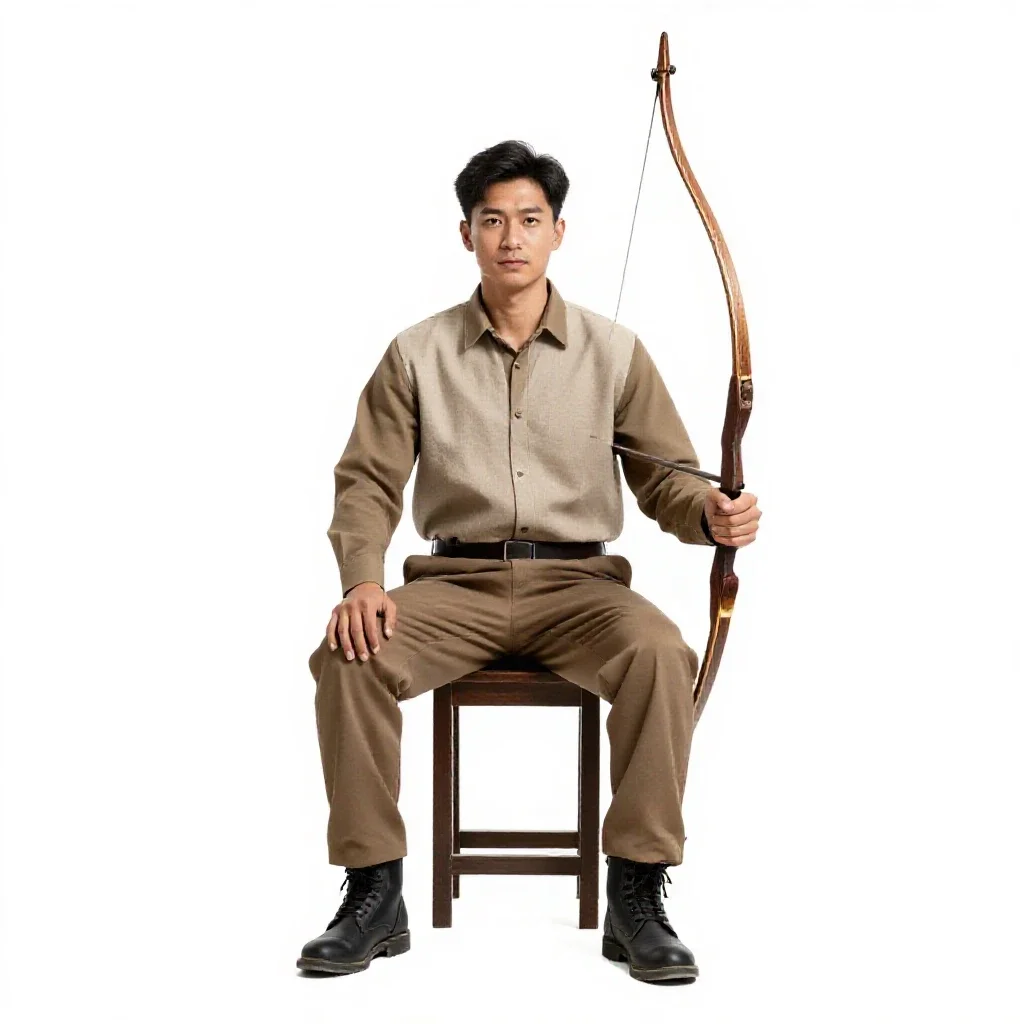 Mounted steppe archer isolated on a white background