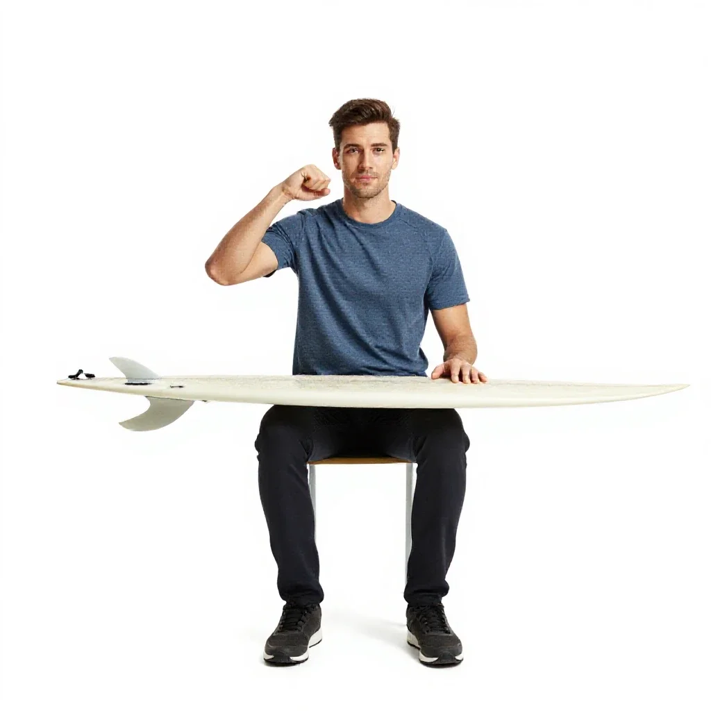 Surfer carrying a board isolated on a white background