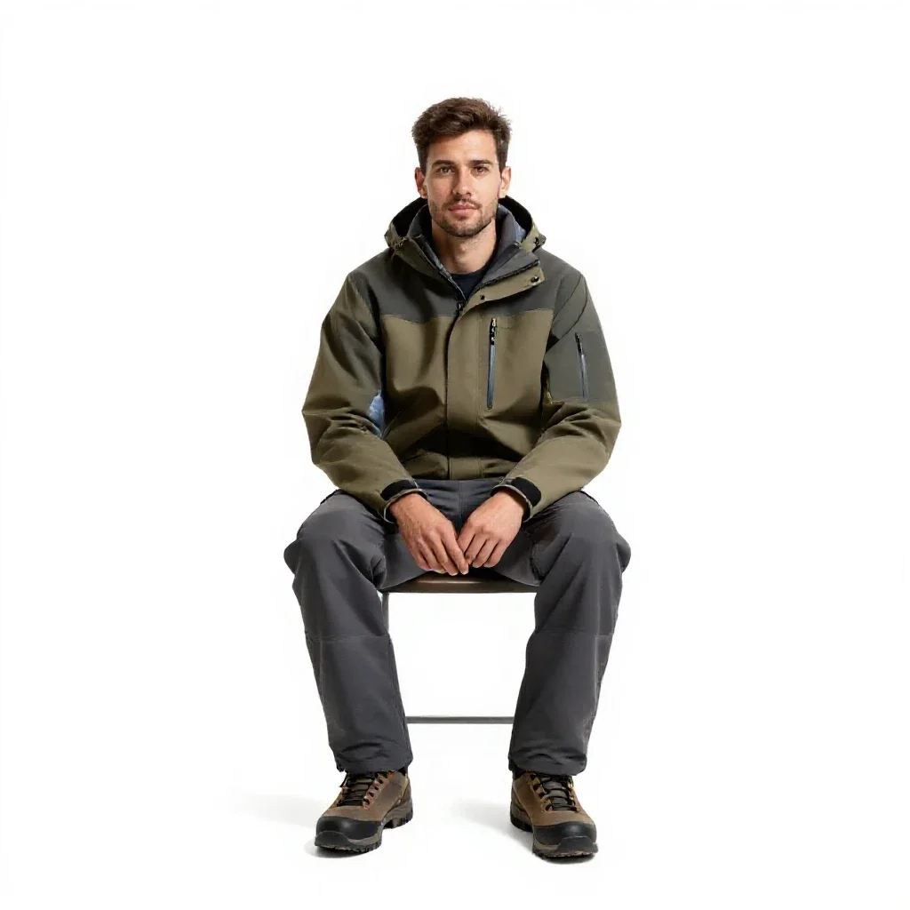 Alpine mountain guide isolated on a white background