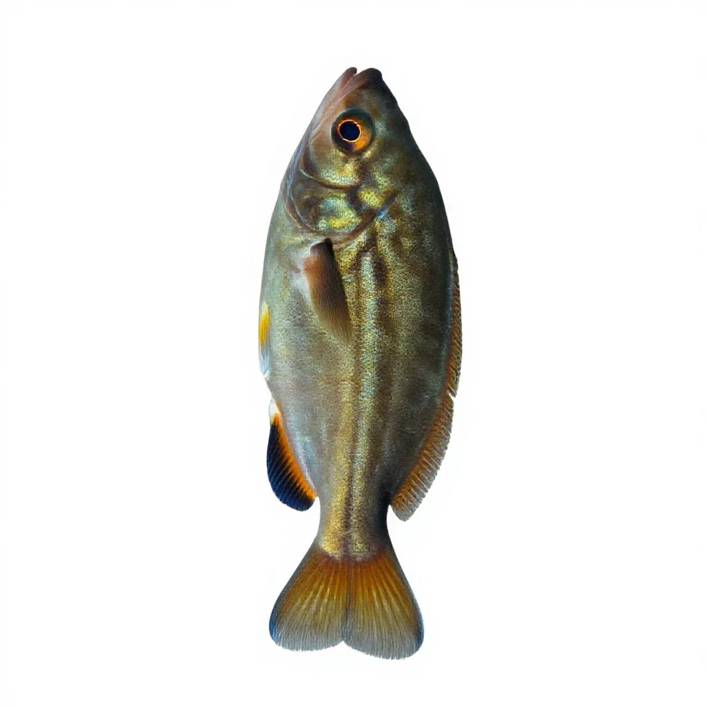 Bio-luminescent deep sea fish isolated on a white background