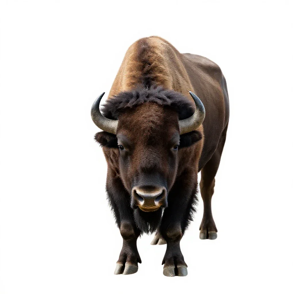 Bison isolated on a white background