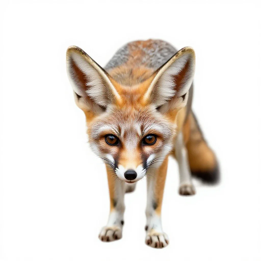 Fennec fox isolated on a white background