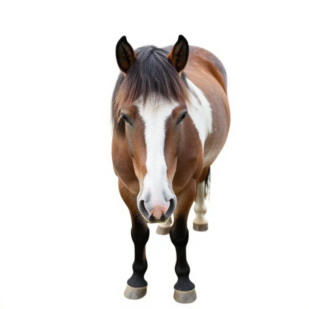 Shire horse isolated on a white background