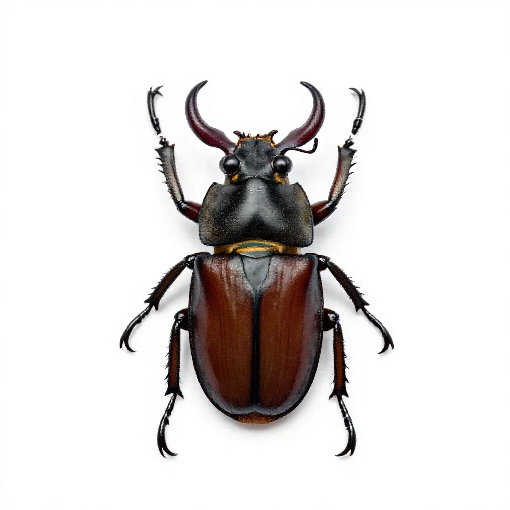 Stag beetle isolated on a white background