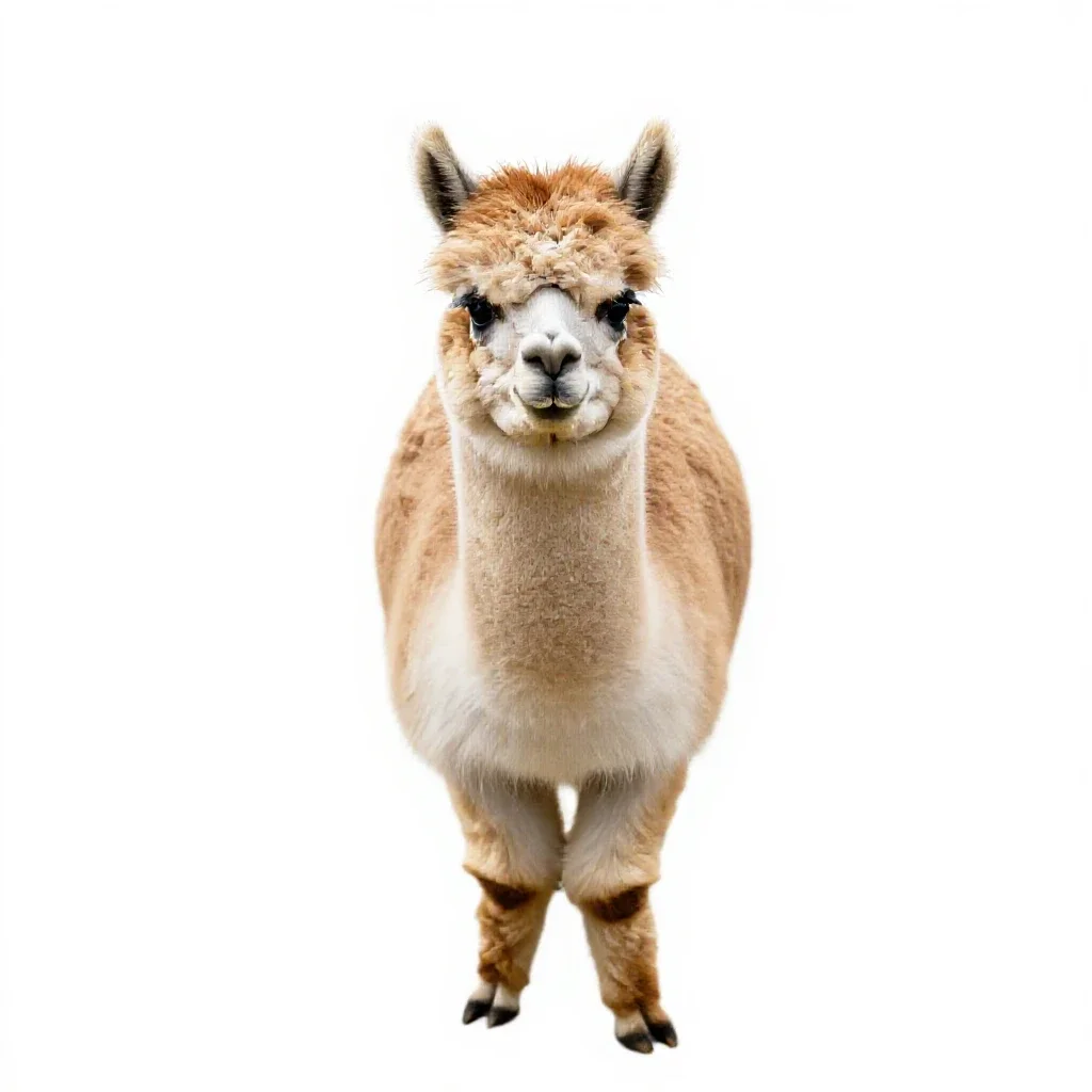 Alpaca isolated on a white background