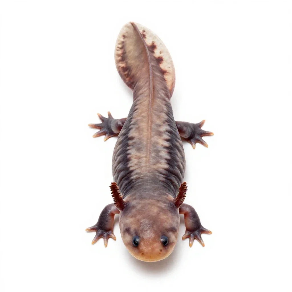 Axolotl isolated on a white background