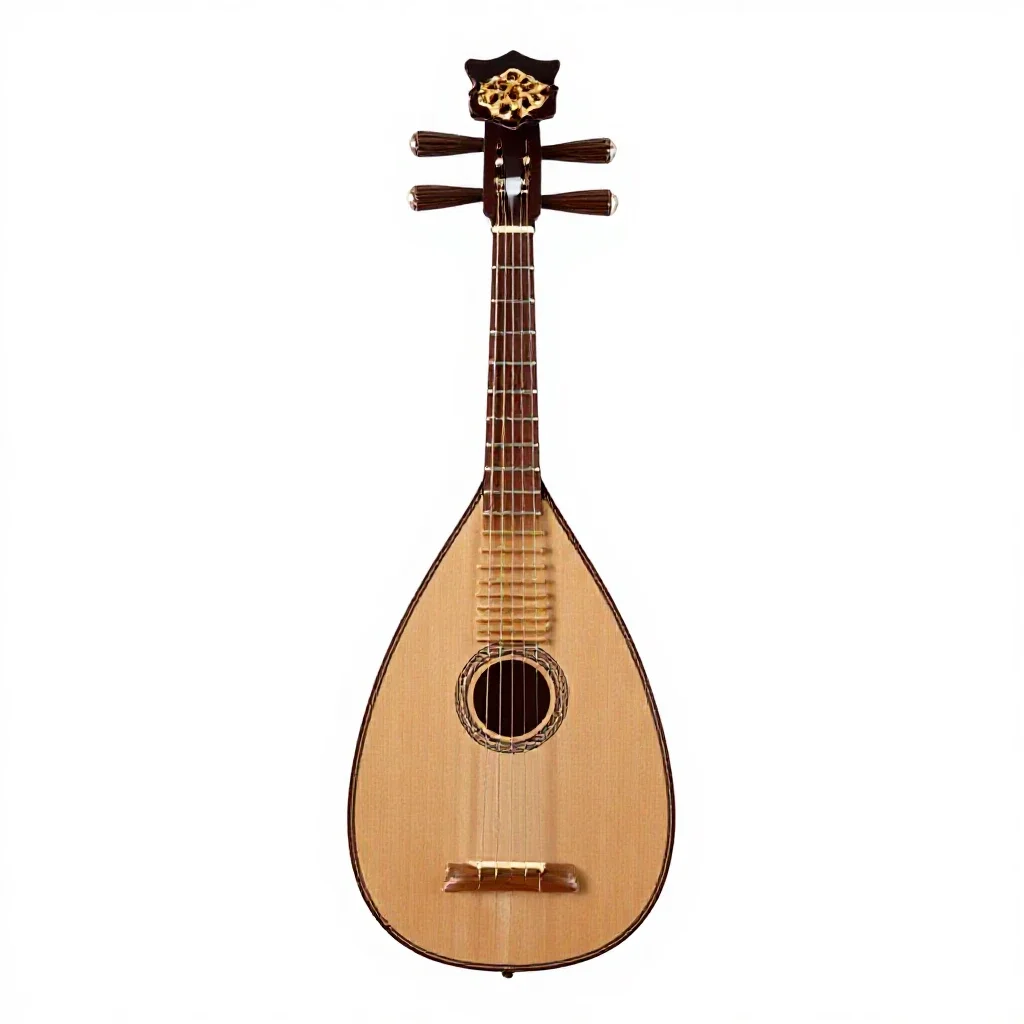 Bard's lute isolated on a white background