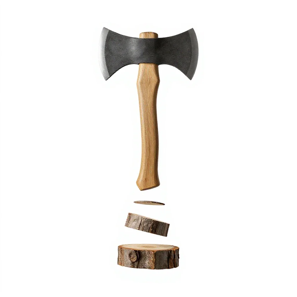 Battle axe isolated on a white background