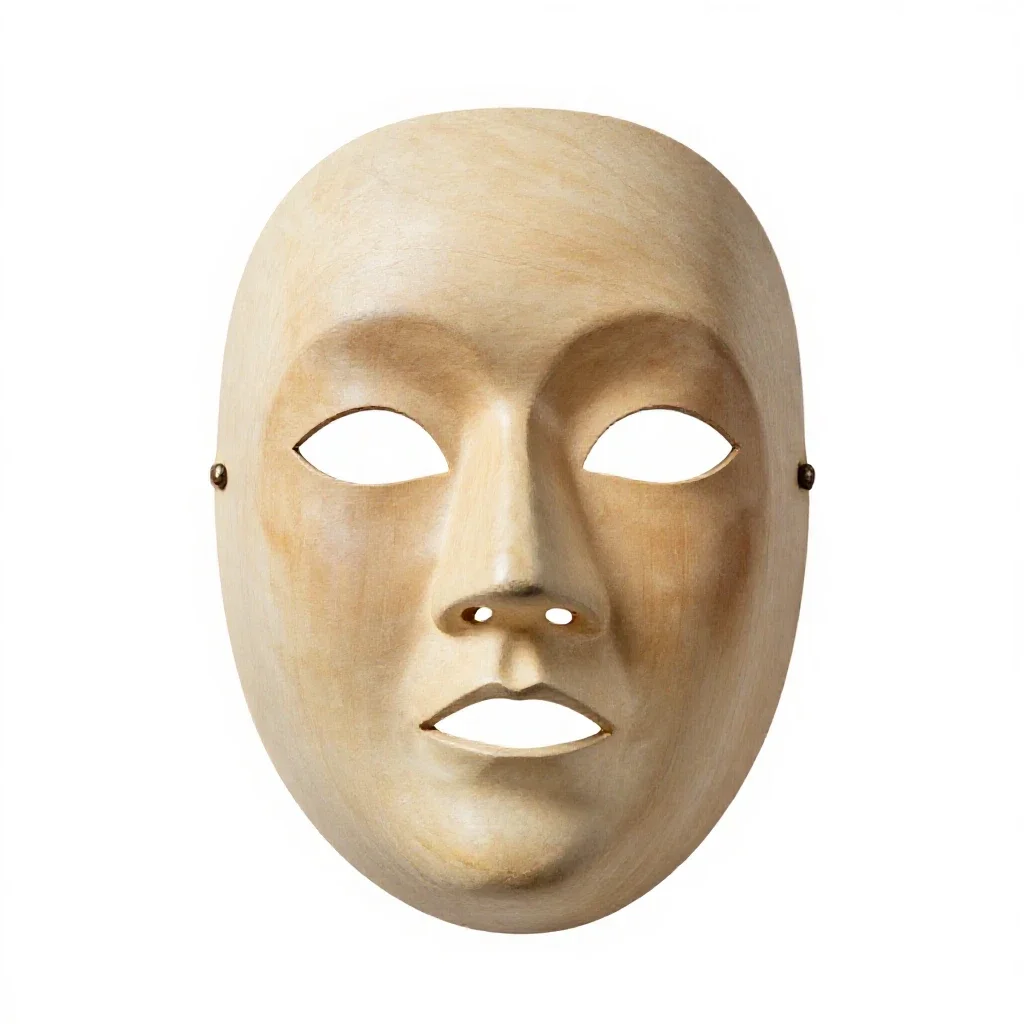 Ceremonial mask isolated on a white background