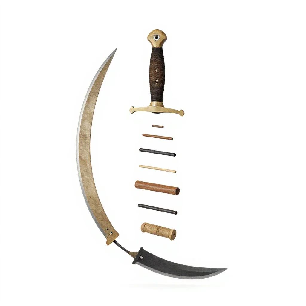 Curved scimitar isolated on a white background