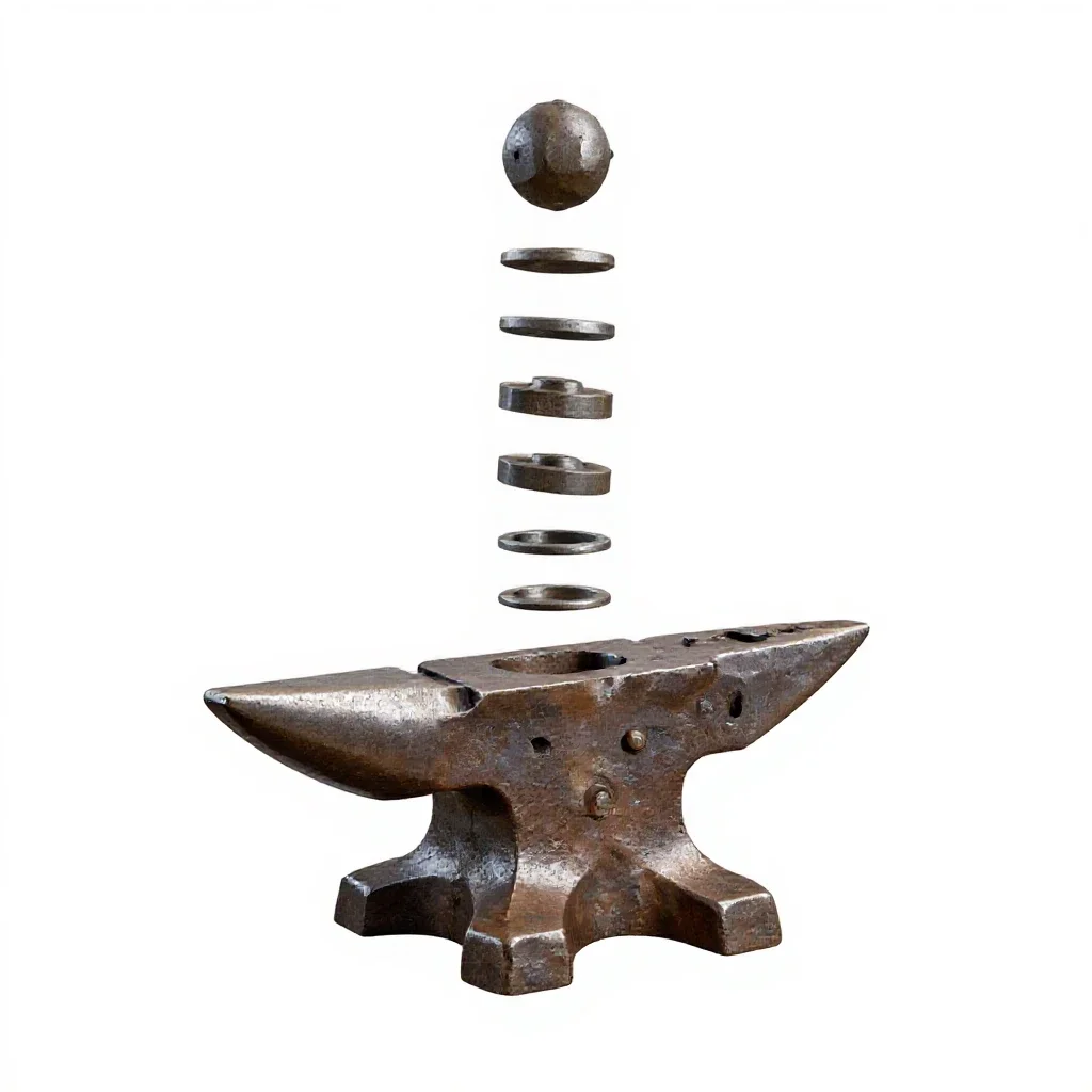Dwarven forge anvil isolated on a white background