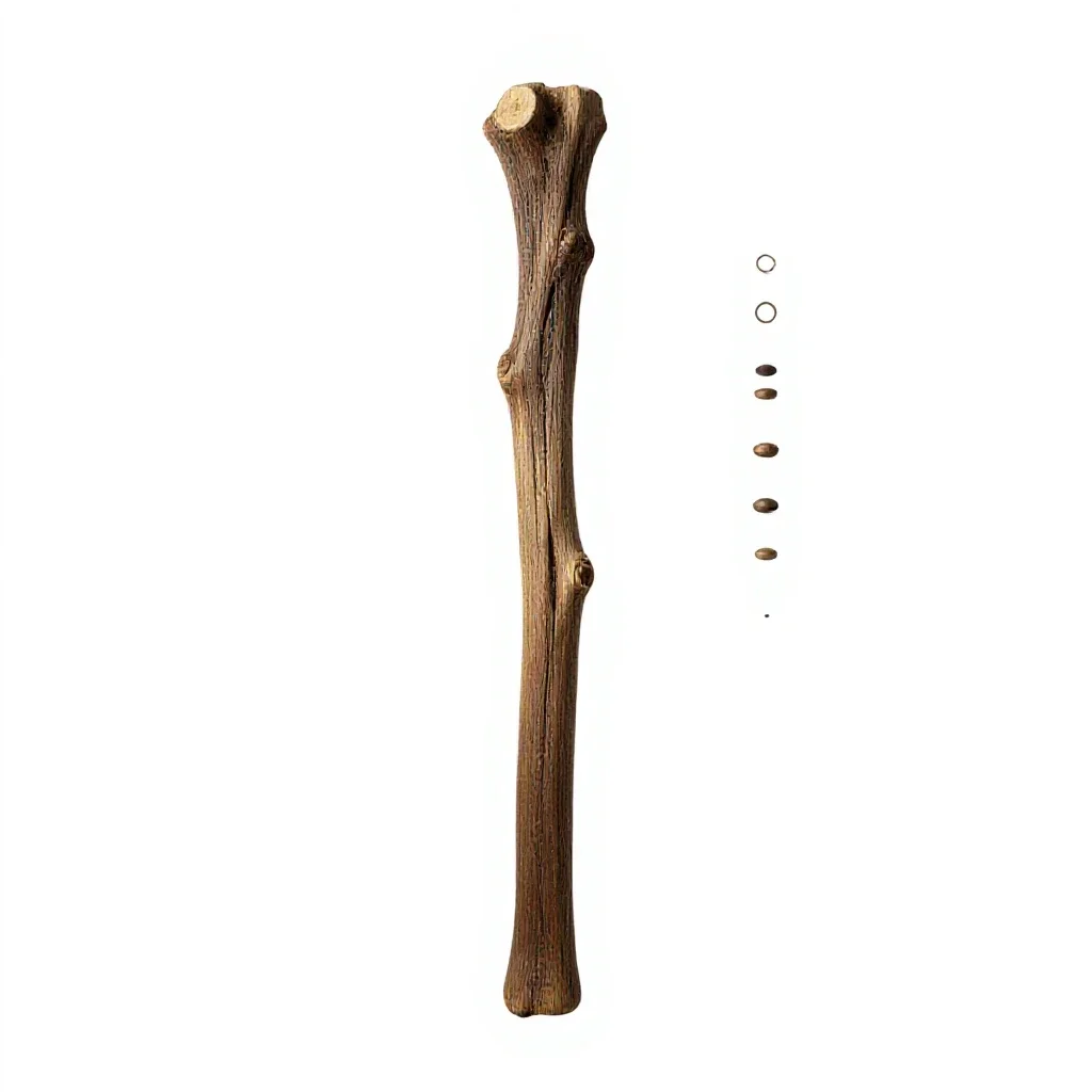 Gnarled wand isolated on a white background