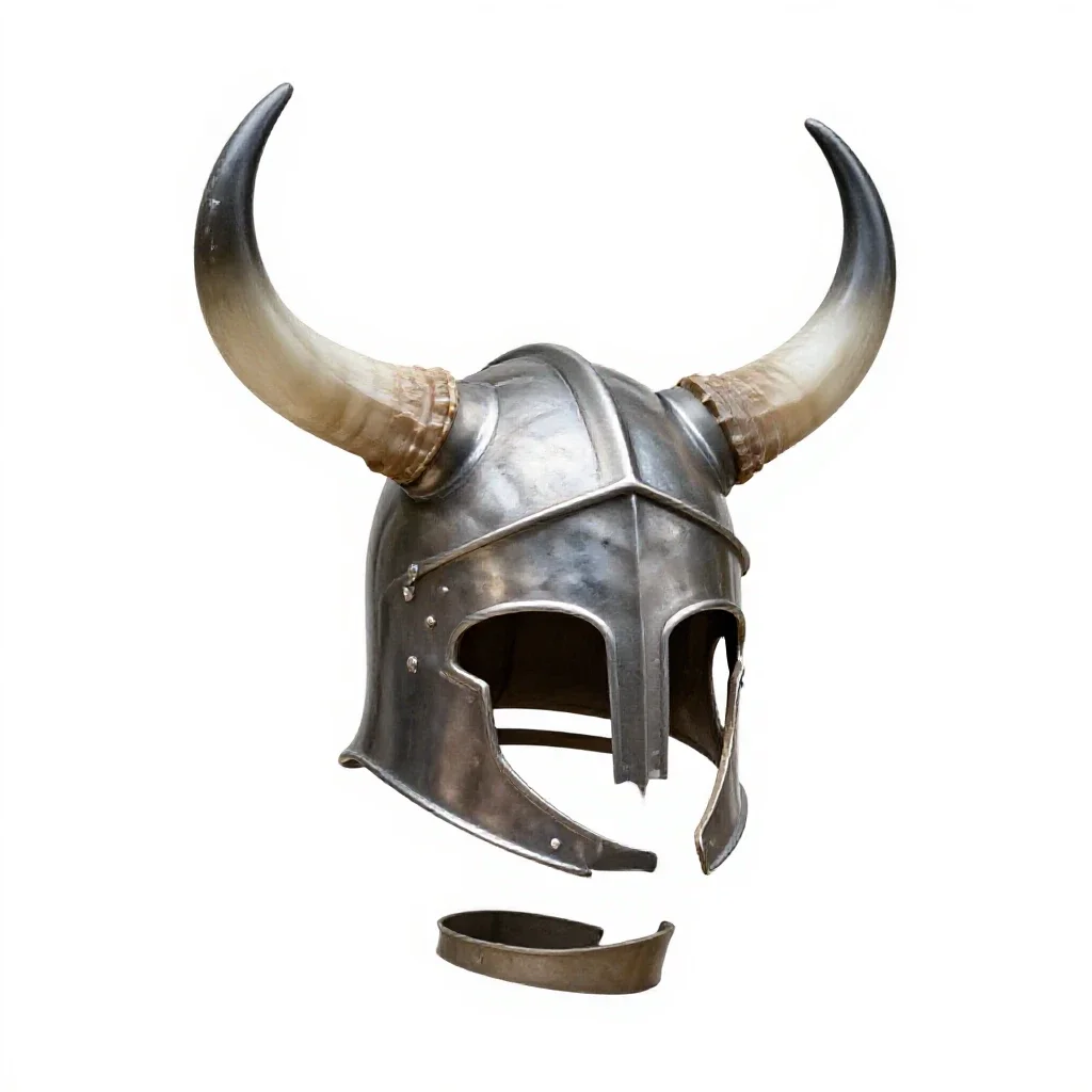 Horned helm isolated on a white background