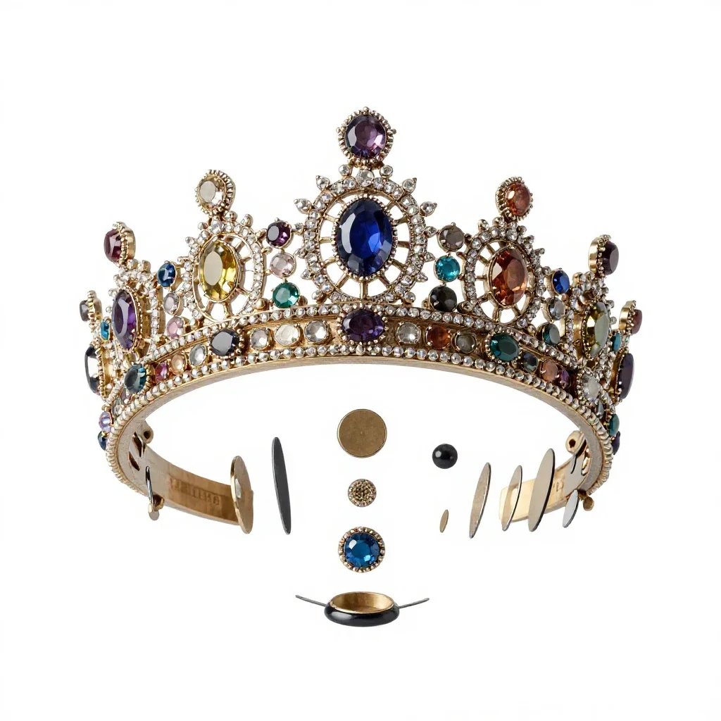 Jewelled crown isolated on a white background