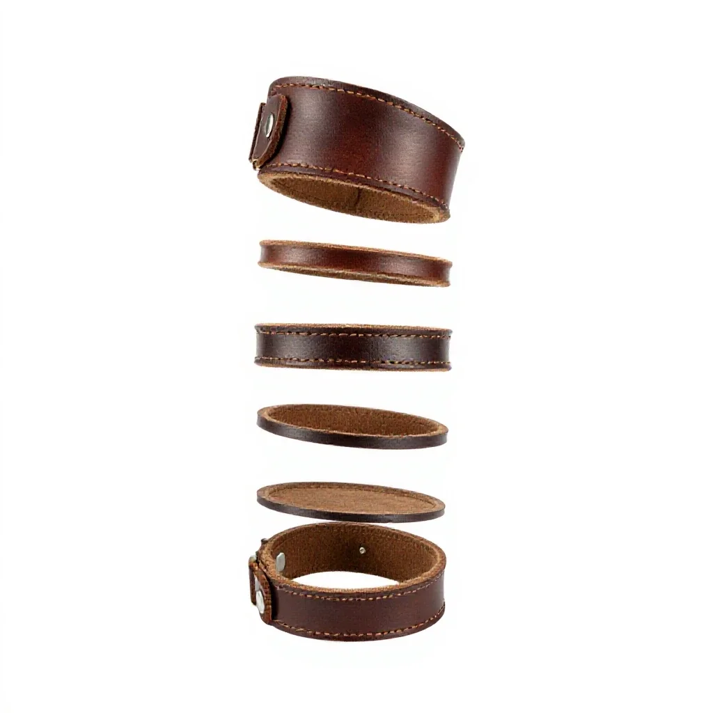 Leather bracer isolated on a white background