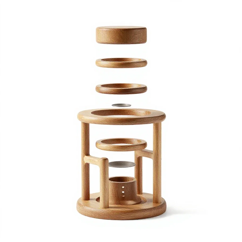Potion bottle rack isolated on a white background