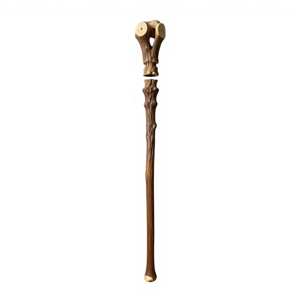 Wizard's staff isolated on a white background