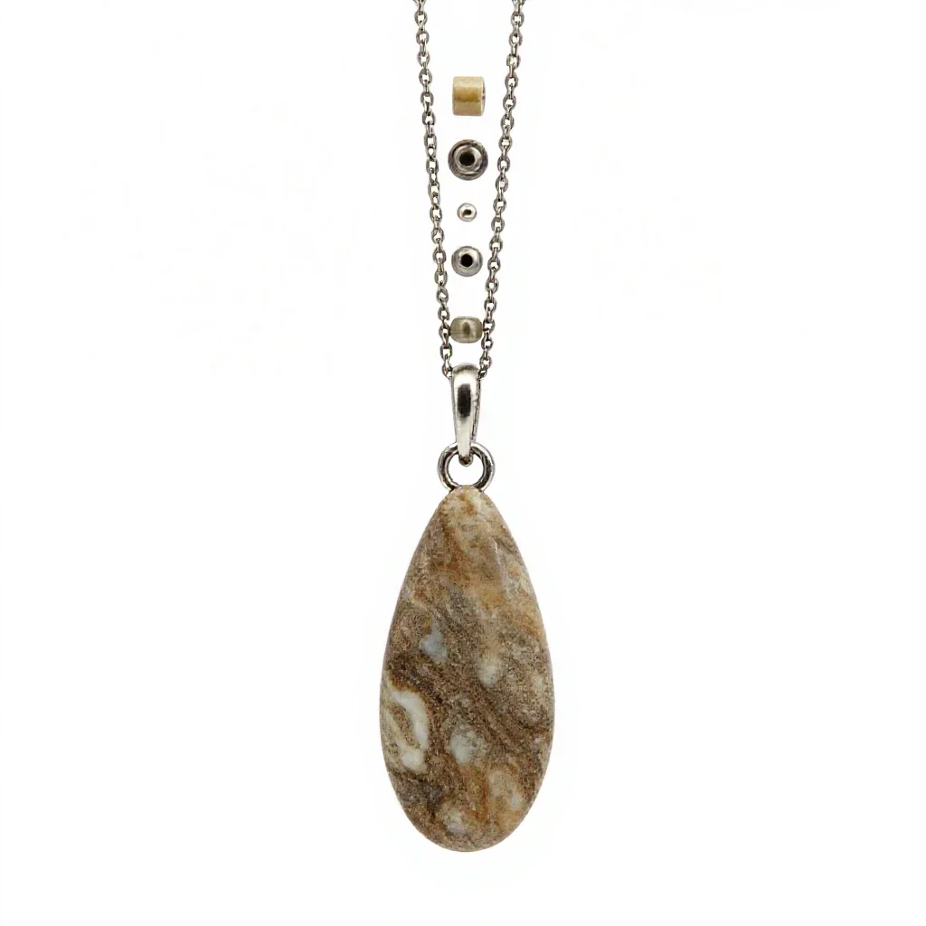 Amulet on a chain isolated on a white background