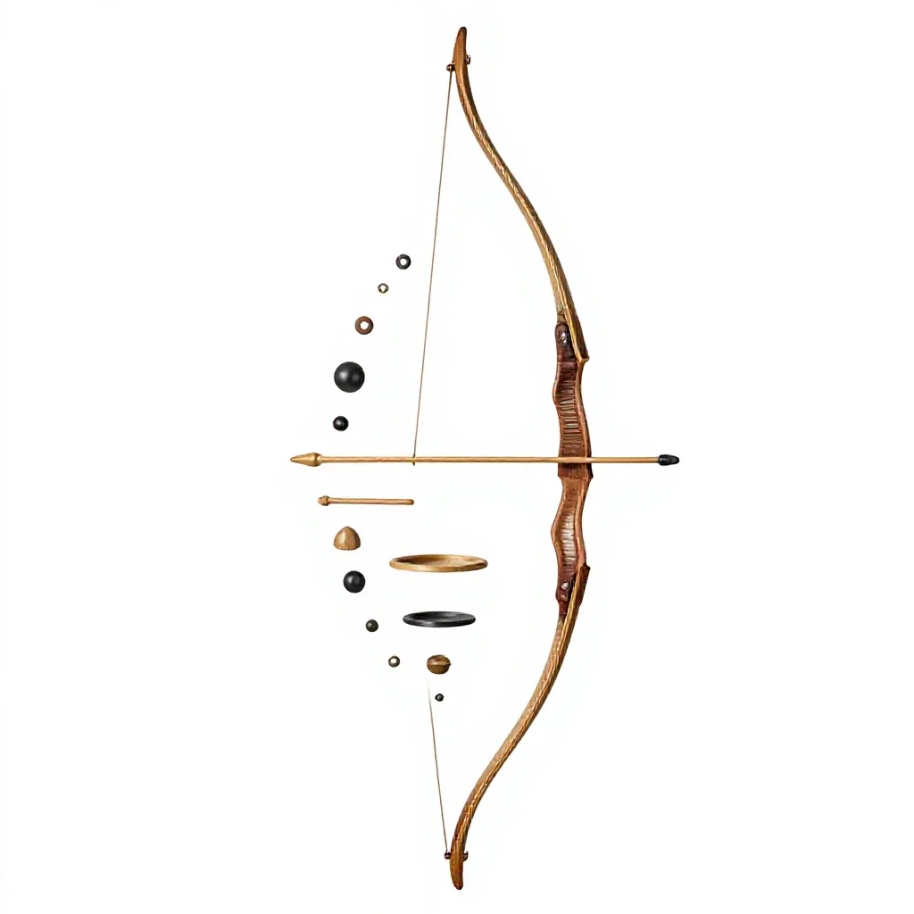 Elven bow isolated on a white background