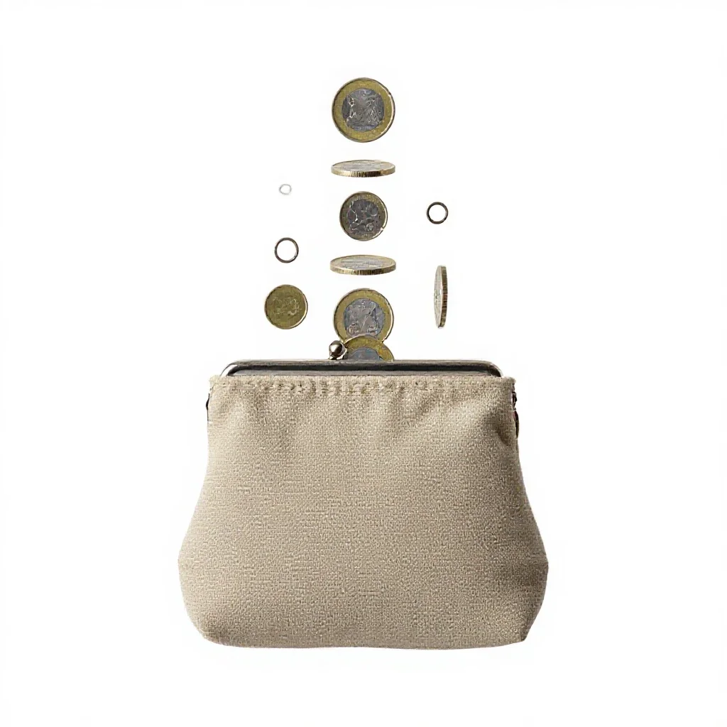 Coin purse isolated on a white background