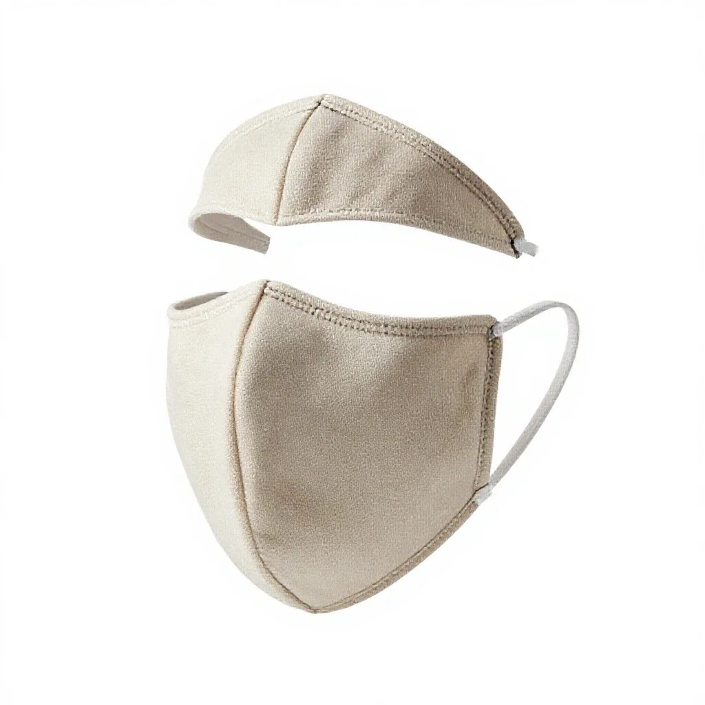 Fabric face mask isolated on a white background