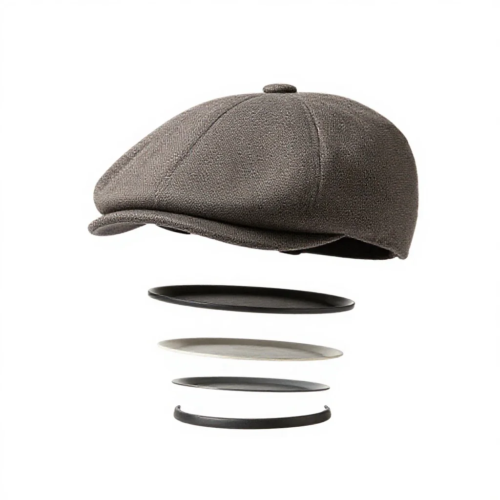 Flat cap isolated on a white background