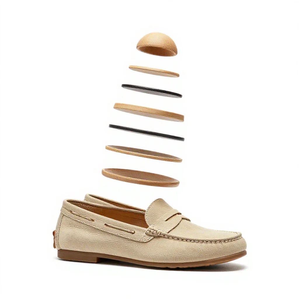 Pair of loafers isolated on a white background