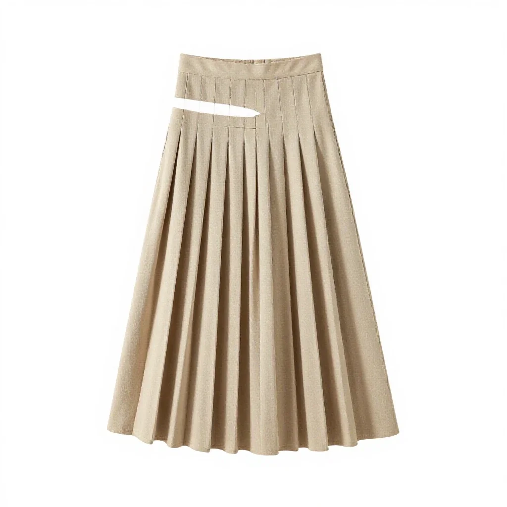 Pleated skirt isolated on a white background