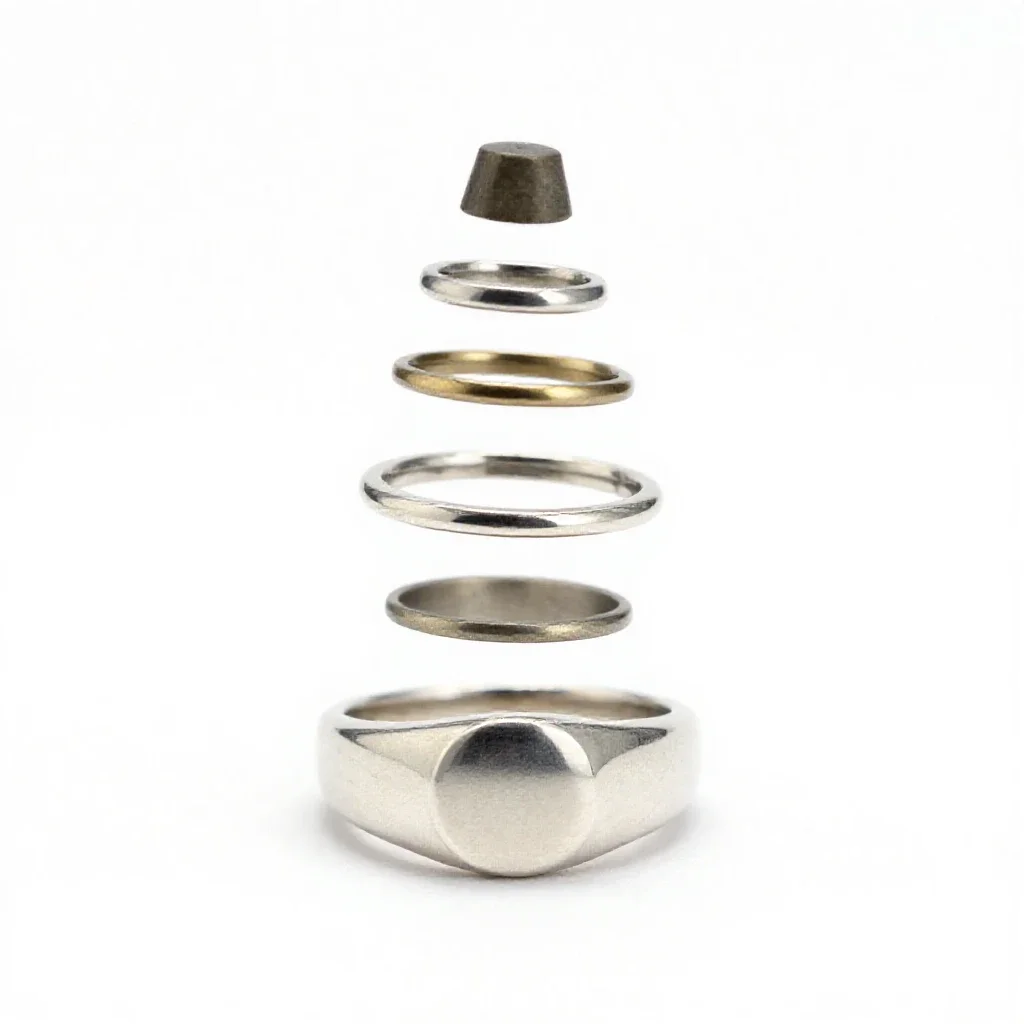 Signet ring isolated on a white background