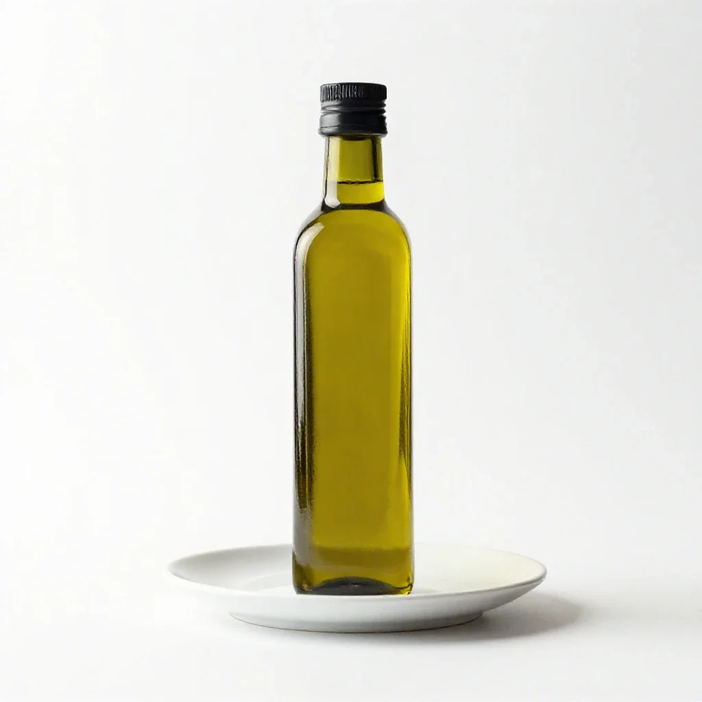 Bottle of olive oil isolated on a white background