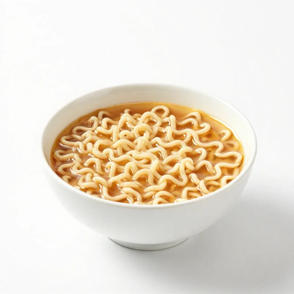 Bowl of ramen isolated on a white background